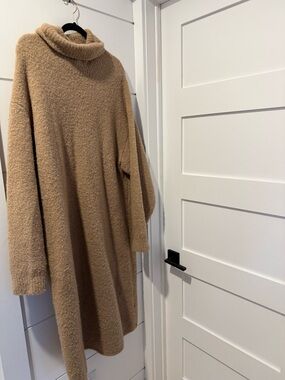 Wilfred Turtleneck Sweater Dress - Camel